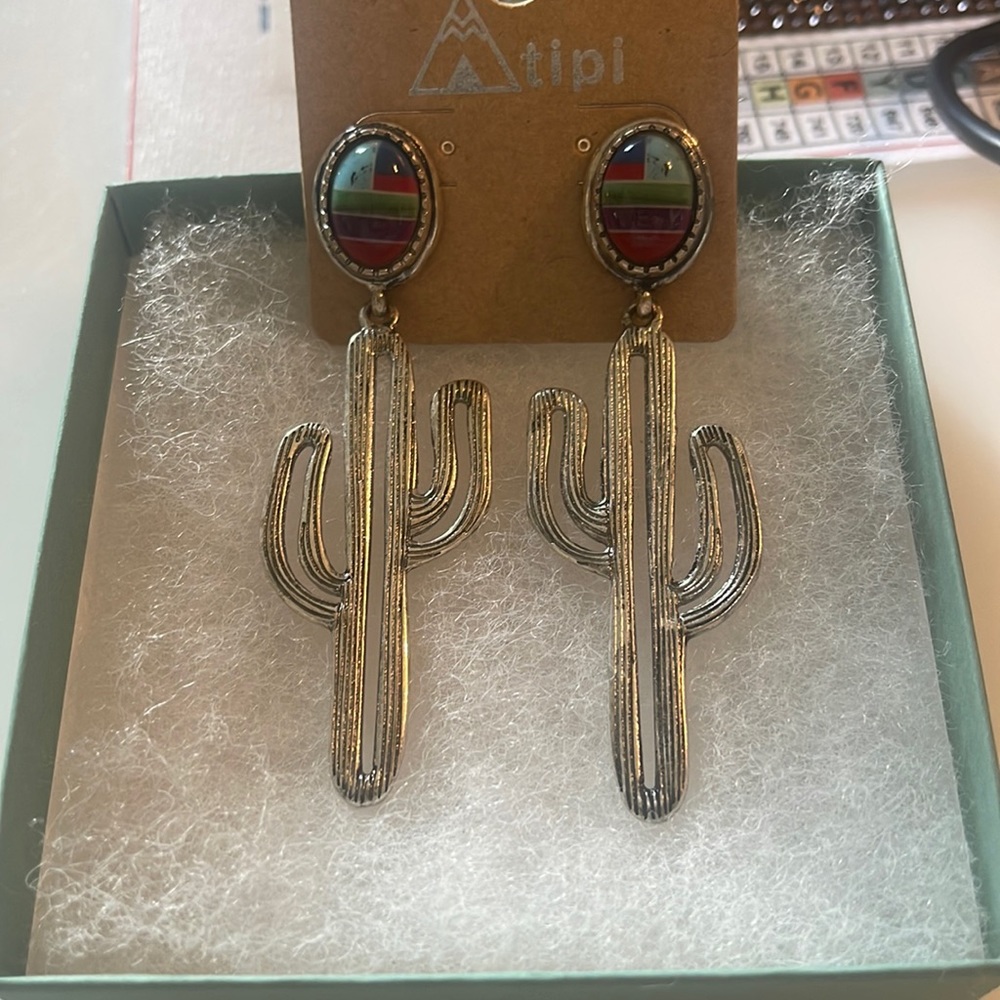 Western cactus earrings